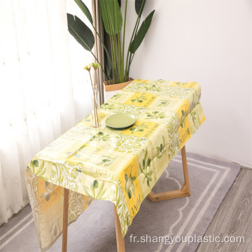 Couverture de table en PVC en plastique